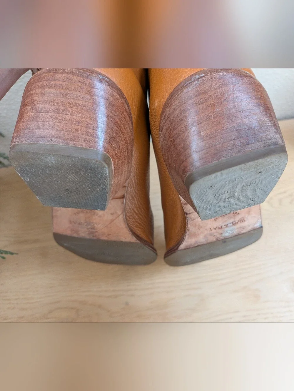 Wal & Pai West Tan Leather Ankle Cowboy Booties Cobbler Upgraded Soles Size 40
